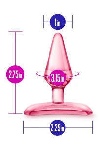 Blush Hard Candy Anal Plug - Pink - 331976-7